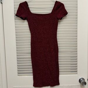 Elegant Burgundy Dress